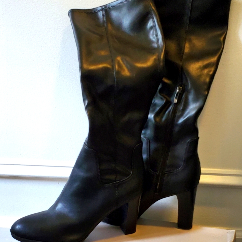 Franco Sarto Black Leather Boots